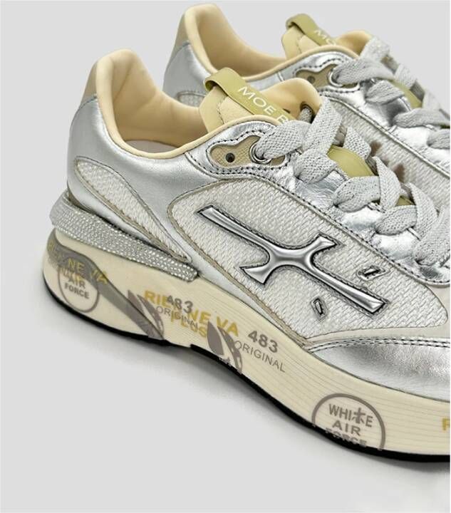 Premiata Witte Sneaker Moerund met Metallic Effect Gray Dames