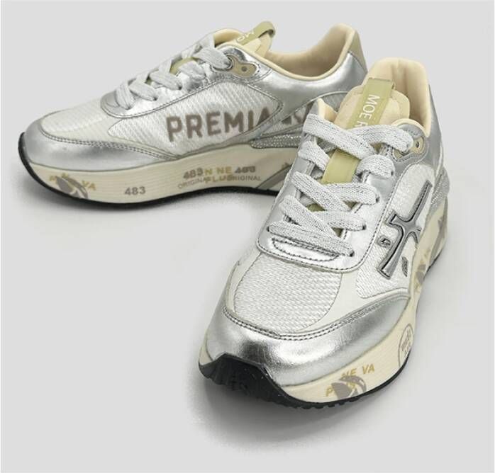 Premiata Witte Sneaker Moerund met Metallic Effect Gray Dames