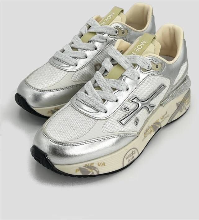 Premiata Witte Sneaker Moerund met Metallic Effect Gray Dames