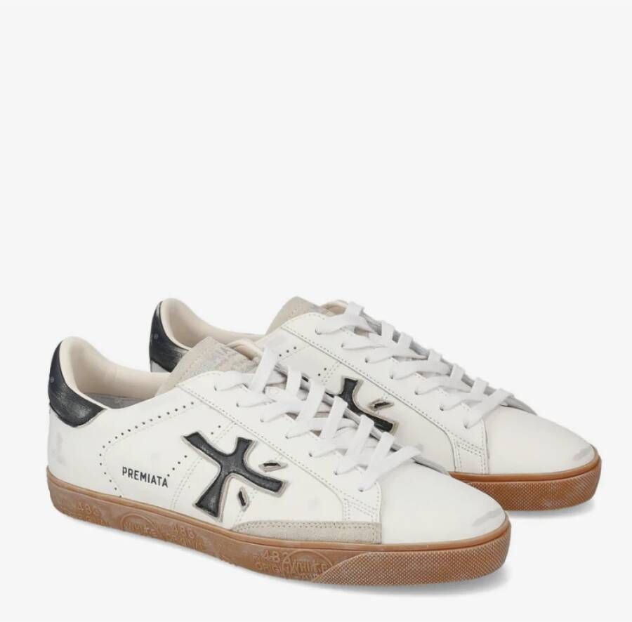 Premiata Witte Sneakers Steven White Heren