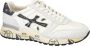 Premiata Mick_6873 Witte Sneaker met Blauwe Vintage Inzetstukken White Heren - Thumbnail 6