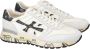 Premiata Mick_6873 Witte Sneaker met Blauwe Vintage Inzetstukken White Heren - Thumbnail 8