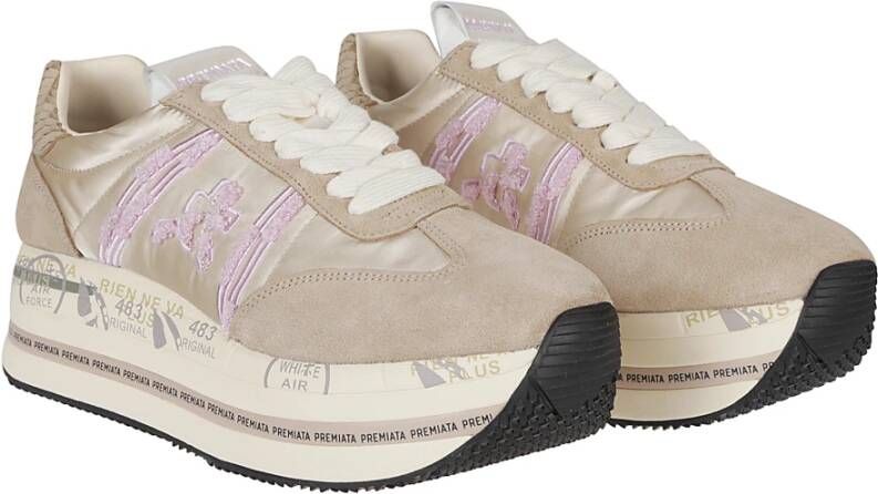 Premiata Witte Sneakers voor Vrouwen Beige Dames