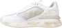 Premiata Witte Sneakers Ronde Neus Logo Patch White Dames - Thumbnail 3