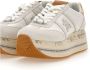 Premiata Witte platte schoenen met inzetontwerp White Dames - Thumbnail 16