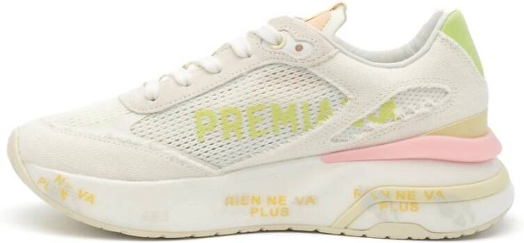 Premiata Witte Stoffen Sneakers Moerund Stijl White Dames