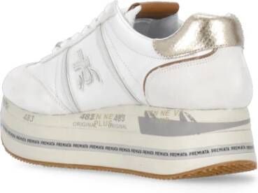 Premiata Witte Suède Leren Sneakers voor Vrouw White Dames