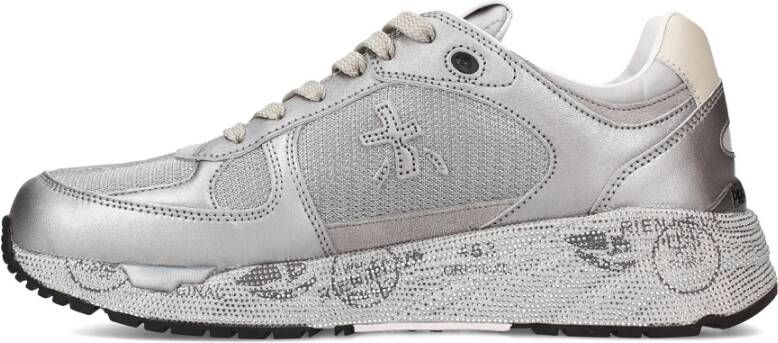 Premiata Zilver Suède Leren Sneakers Gray Dames