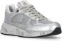 Premiata Zilver Wit Leren Sneakers Vrouwen Gray Dames - Thumbnail 3