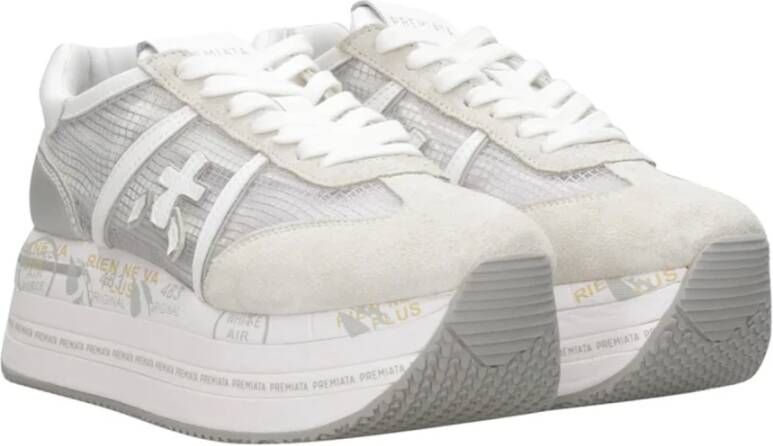 Premiata Zilveren Beth Sneakers Gray Dames