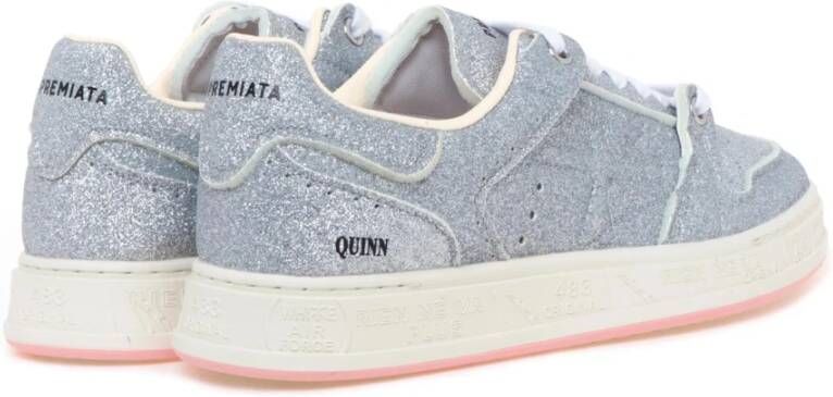 Premiata Zilveren Glitter Sneakers voor Vrouwen Gray Dames