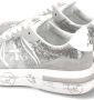 Premiata Grijze Logo Sneakers Leren Rubberen Zool Gray Dames - Thumbnail 3