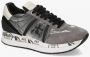 Premiata Zilveren Platte Schoenen met Glanzende Details Gray Dames - Thumbnail 2