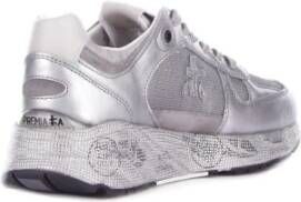 Premiata Zilveren Sneakers met Logo Detail Gray Dames