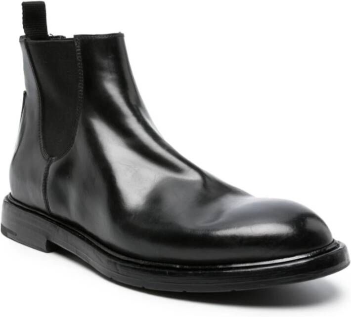 Premiata Zwarte Chelsea Boots met leren zool Black Heren