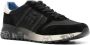 Premiata Zwarte Lander Sneakers Nylon Suède Veters Black Heren - Thumbnail 2