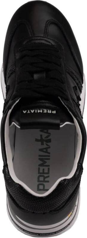 Premiata Zwarte Leren Dames Sneakers Black Dames