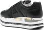 Premiata Zwarte leren platform platte schoenen Black Dames - Thumbnail 2