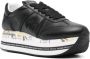 Premiata Zwarte leren platform platte schoenen Black Dames - Thumbnail 4