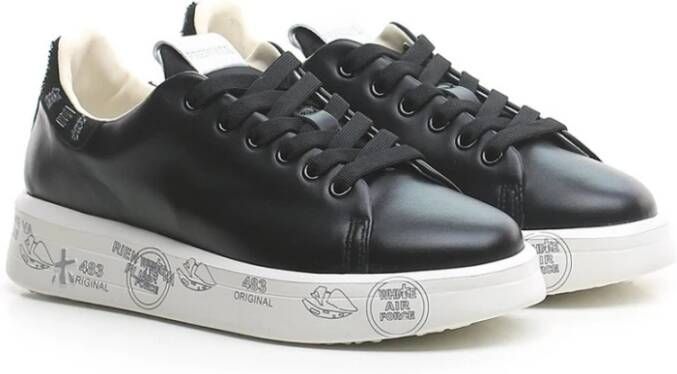 Premiata Zwarte Leren Sneakers Belle Black Heren