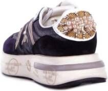 Premiata Zwarte leren sneakers met logo Black Dames