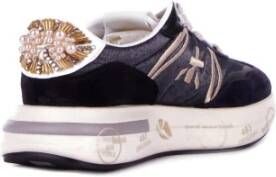 Premiata Zwarte leren sneakers met logo Black Dames