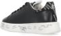 Premiata Zwarte Leren Sneakers Ronde Neus Black Dames - Thumbnail 4