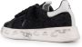 Premiata Zwarte Leren Vetersneakers Black Dames - Thumbnail 2