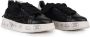 Premiata Zwarte Leren Vetersneakers Black Dames - Thumbnail 4