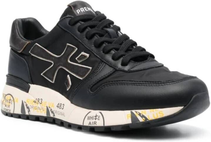 Premiata Zwarte Platte Schoenen Mick Black Heren