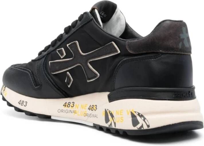 Premiata Zwarte Platte Schoenen Mick Black Heren