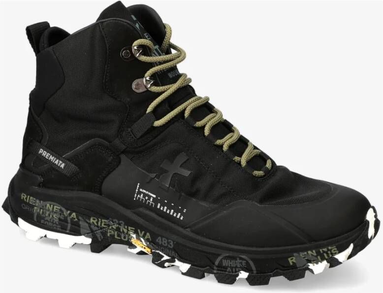 Premiata Zwarte Platte Schoenen Saintcross Laars Black Heren