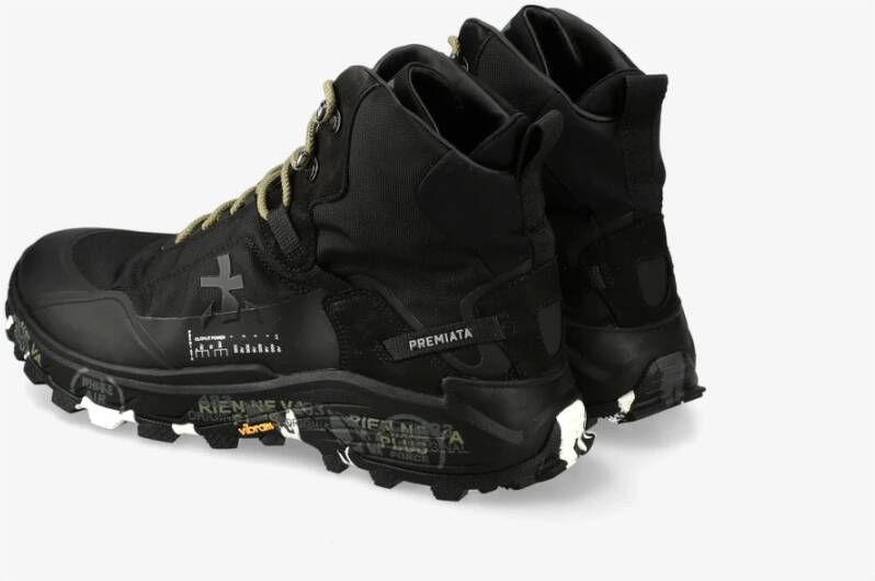 Premiata Zwarte Platte Schoenen Saintcross Laars Black Heren