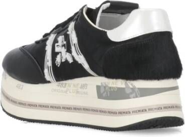 Premiata Zwarte Sneakers met Contrasterende Details Black Dames