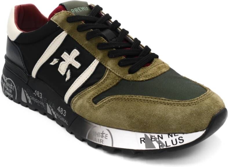 Premiata Zwarte Sneakers met Leren Voering en Rubberen Zool Zwart Heren