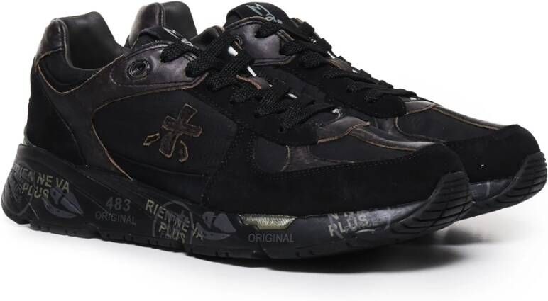 Premiata Zwarte Sneakers met Ronde Neus Black Heren