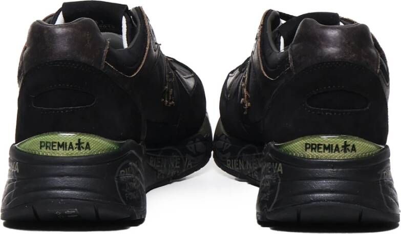 Premiata Zwarte Sneakers met Ronde Neus Black Heren