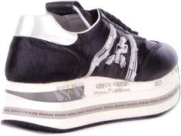 Premiata Zwarte Sneakers met Suède Details Black Dames