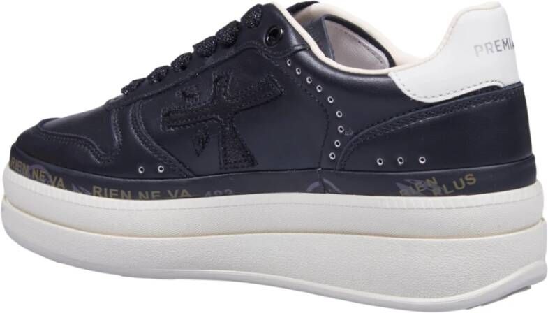 Premiata Zwarte Sneakers Micol Model Leren Samenstelling Black Dames