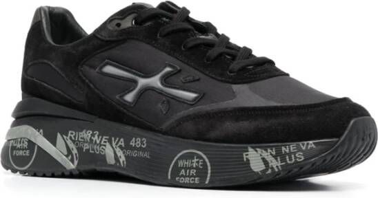 Premiata Nylon en Suède Sneakers Black Heren