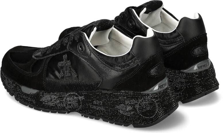 Premiata Zwarte Suède Leren Sneakers Black Dames