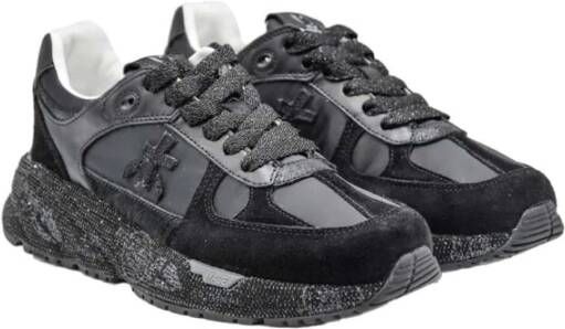 Premiata Zwarte Suède Leren Sneakers Black Dames