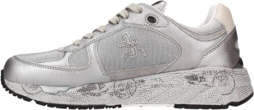 Premiata Zwarte Suède Leren Sneakers Gray Dames