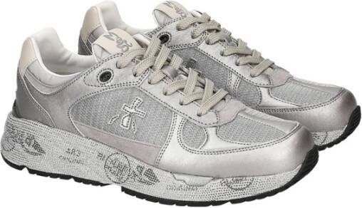 Premiata Zwarte Suède Leren Sneakers Gray Dames