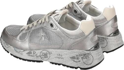 Premiata Zwarte Suède Leren Sneakers Gray Dames