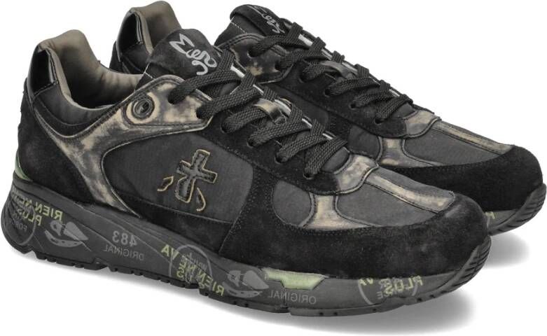 Premiata Zwarte Suède Sneakers Mase Black Heren