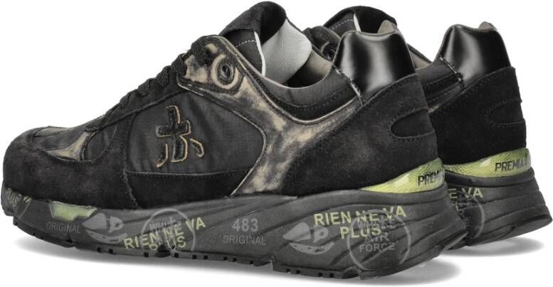 Premiata Zwarte Suède Sneakers Mase Black Heren