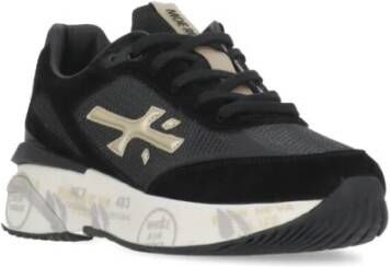 Premiata Zwarte Suède Technische Stof Sneakers Vrouw Black Dames