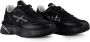 Premiata Zwarte technische stof en leren sneakers Black Dames - Thumbnail 4