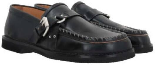 Premiata Zwarte Vintage Leren Mocassin Schoenen Black Heren